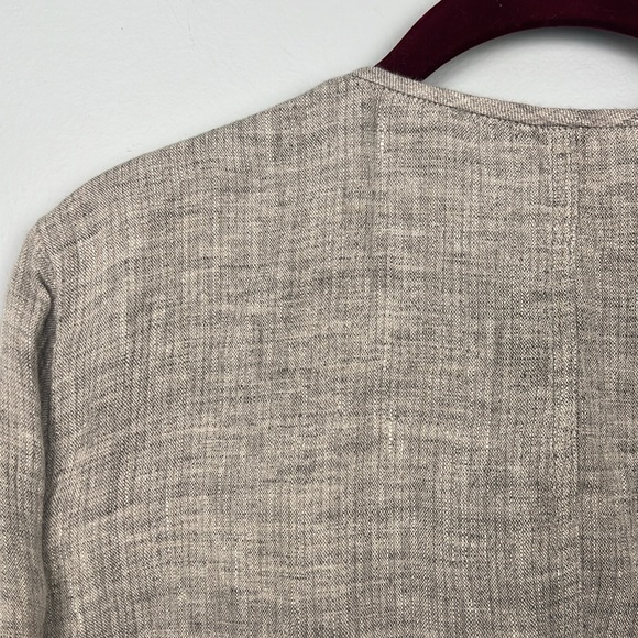 Eileen Fisher linen blend medium open front jacket with pockets - Picture 8 of 8